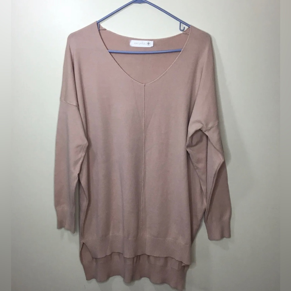 Kiki Larue women’s Butter Soft Pullover Sweater Top L/M Hi Lo Long Sleeve